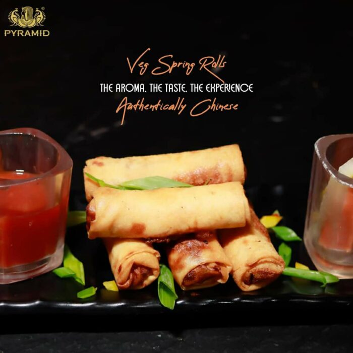 Pyramid veg spring roll