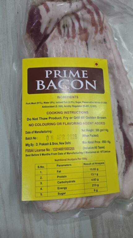 Prime Pork Bacon 1kg